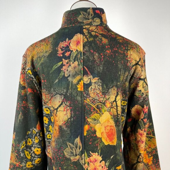 NWOT Johnny Was Traviata Military Jacket Floral Cotton Coat Size S - Picture 5 of 12